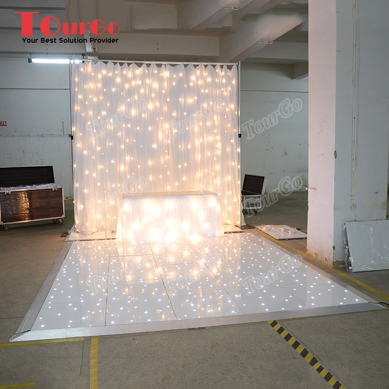 Тоурго 20ft x 20ft белый светодиод звездным танцпол с фоном для свадебное оформление сцены