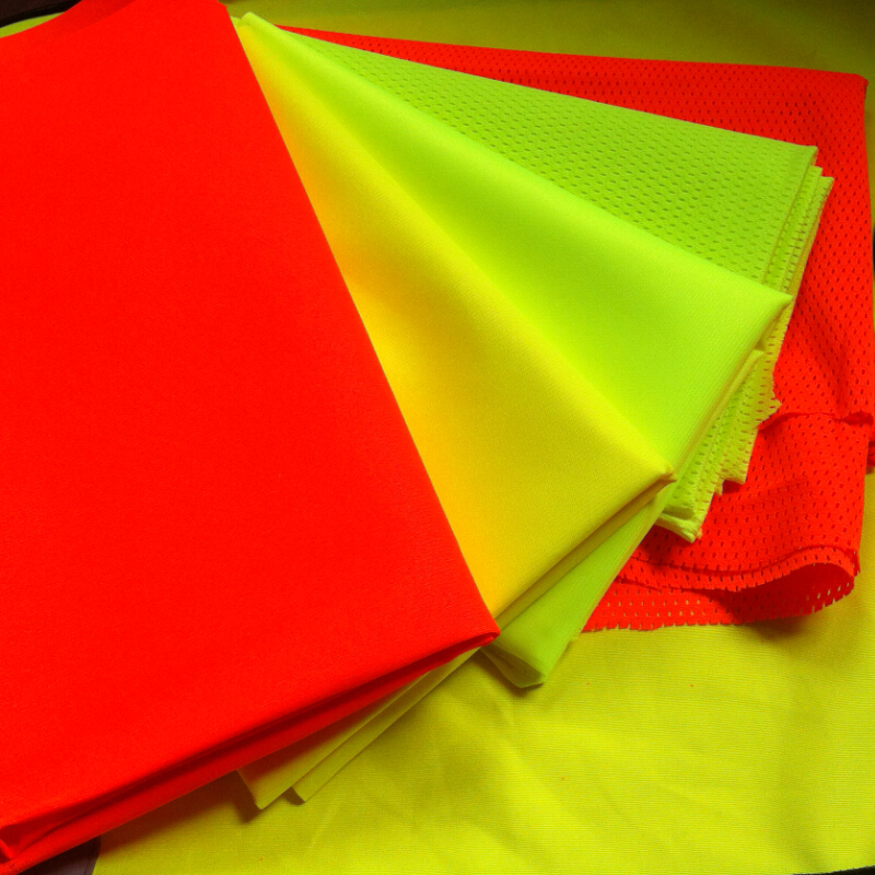 100%polyester fluorescent/refective fabric for safety vests