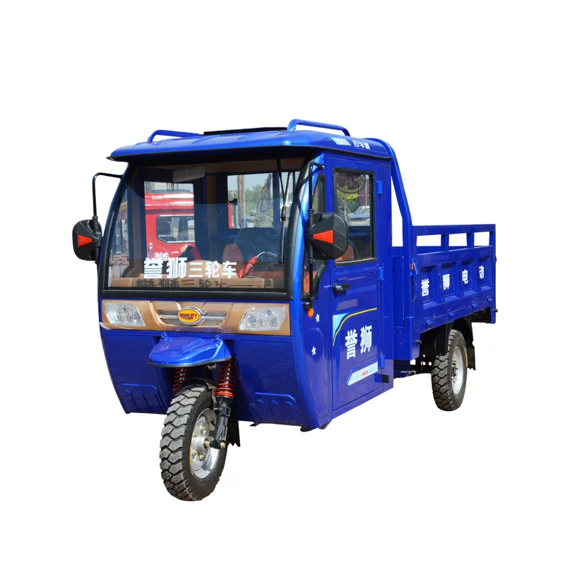 2021 China hot sale 200CC Cargo bucket motorized cargo tricycle with cabin