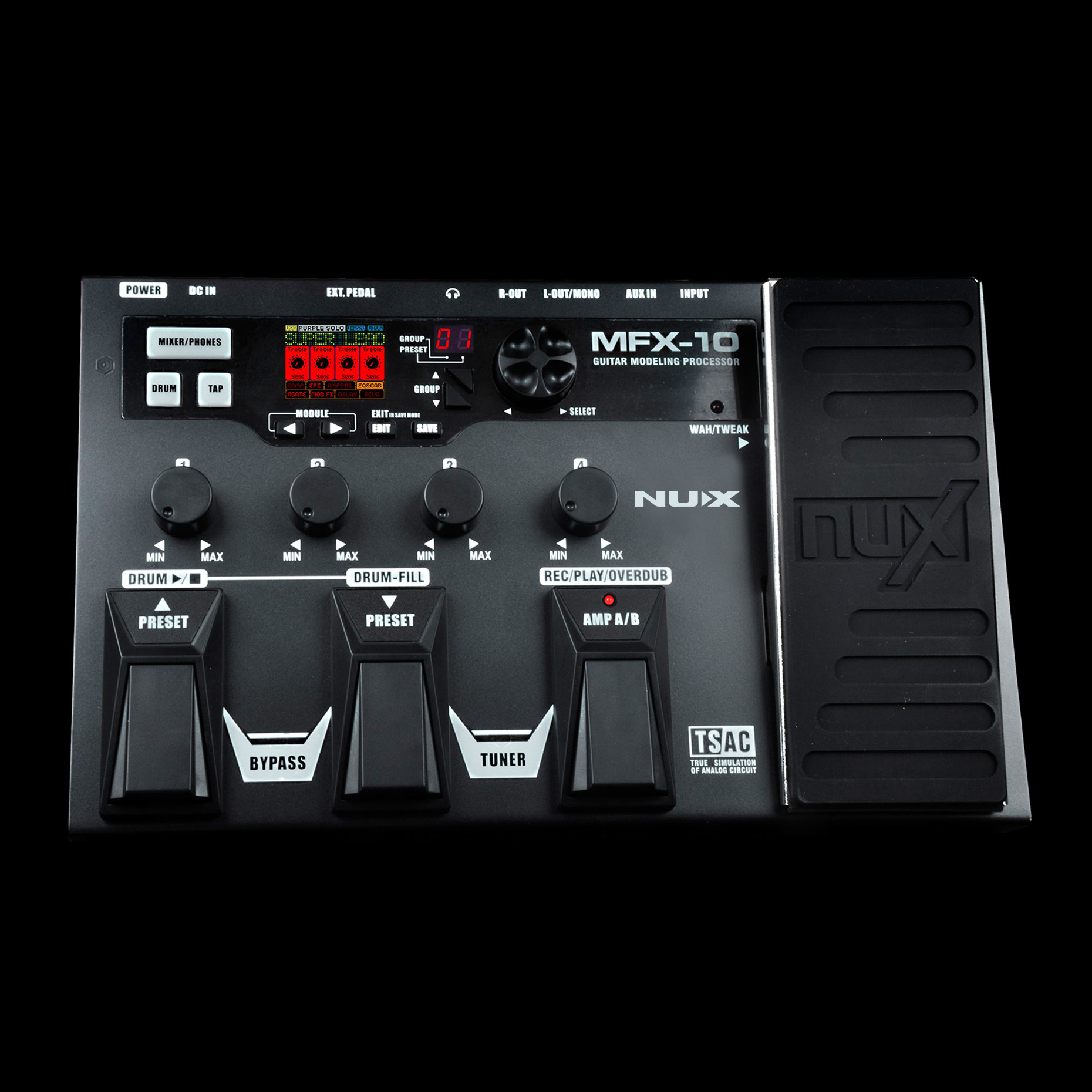 NUX MFX-10 гитарная многофункциональная гитарная Педальная доска