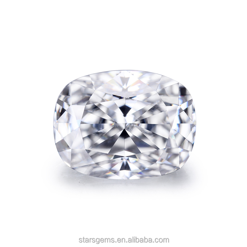4H Sic good moissanite rough cut white cushion crushed ice cut moissanite