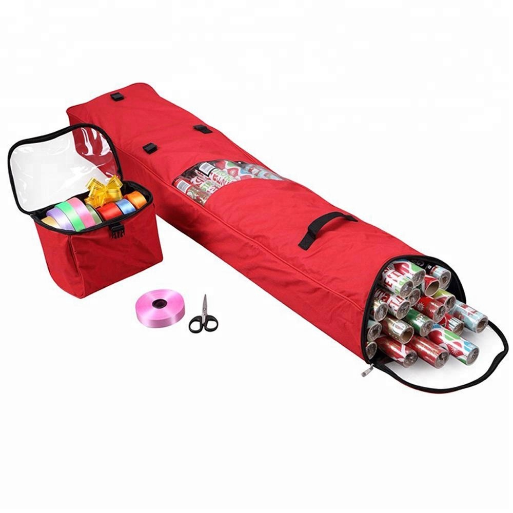 Christmas Festival Wrapping Paper Storage Bag