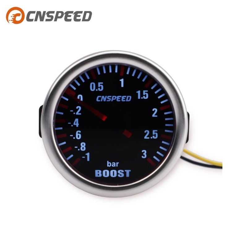 CNSPEED 2 ''дюймовый 52 мм белый светодиодный указатель повышающий Манометр 0-3 бар измеритель давления копченая поверхность