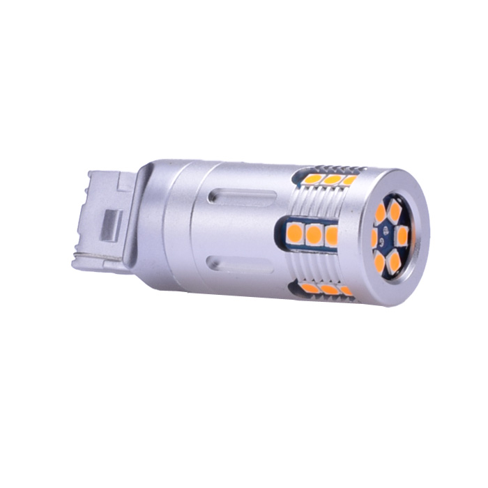 24 шт. 3030 SMD DRL поворотный свет T20 7440 CANBUS W21W Автомобильный светодиодный сигнал поворота
