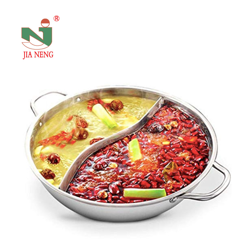 Суповая кастрюля из нержавеющей стали с двумя вкусами и 2 отделениями