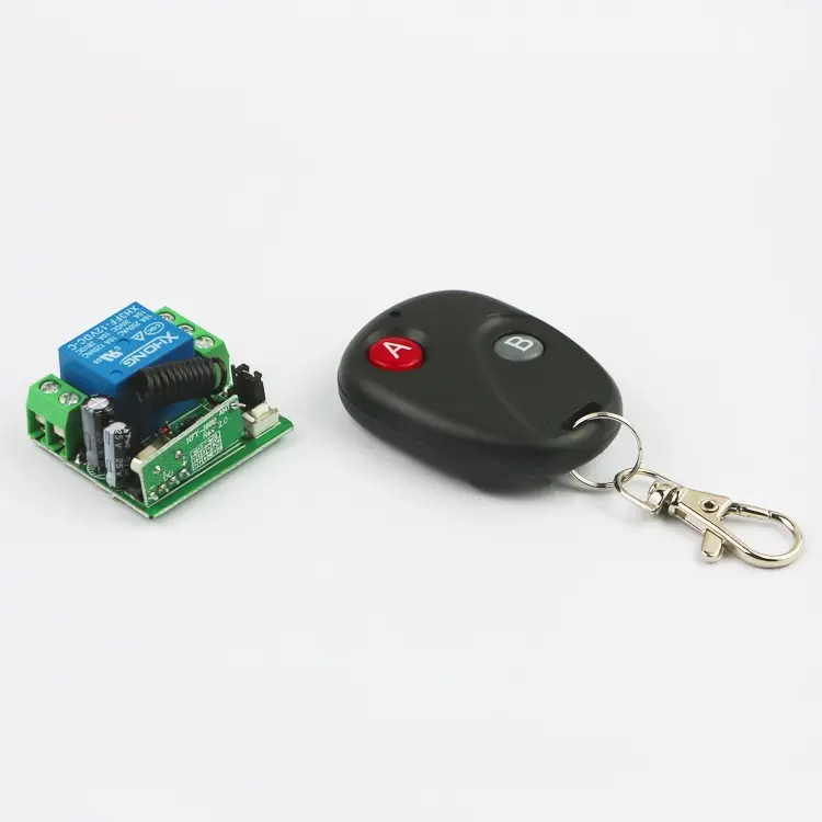 DC 12V 10A 1CH 433MHz Relay Wireless RF Remote Control Switch Module Receiver With Transmitter