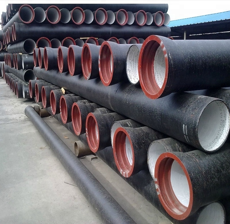 Цемент на подкладке DN100 ~ DN1200 Трубы из ковкого чугуна