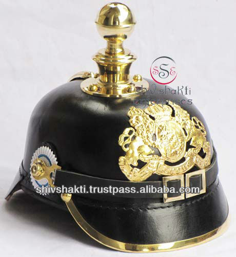 Немецкий шлем Pickelhaube, баваарский шлем, немецкая русская прусская кожа