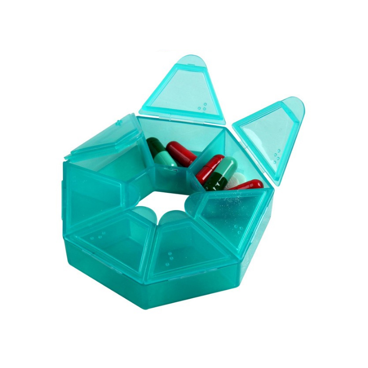 Toprank Бестселлер портативный контейнер для таблеток 7 отсеков Круглый 7 день Pill Box