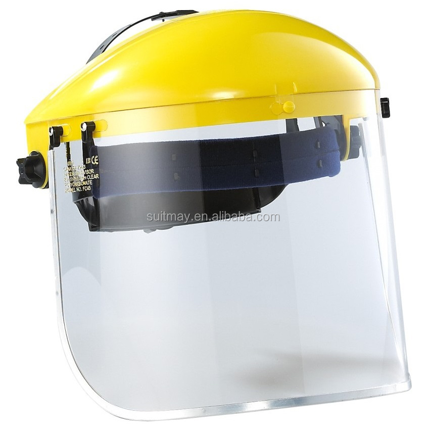 Industrial Face Shield CE EN166 ANSI Z87.1 Clear Polycarbonate Visor Face Shields