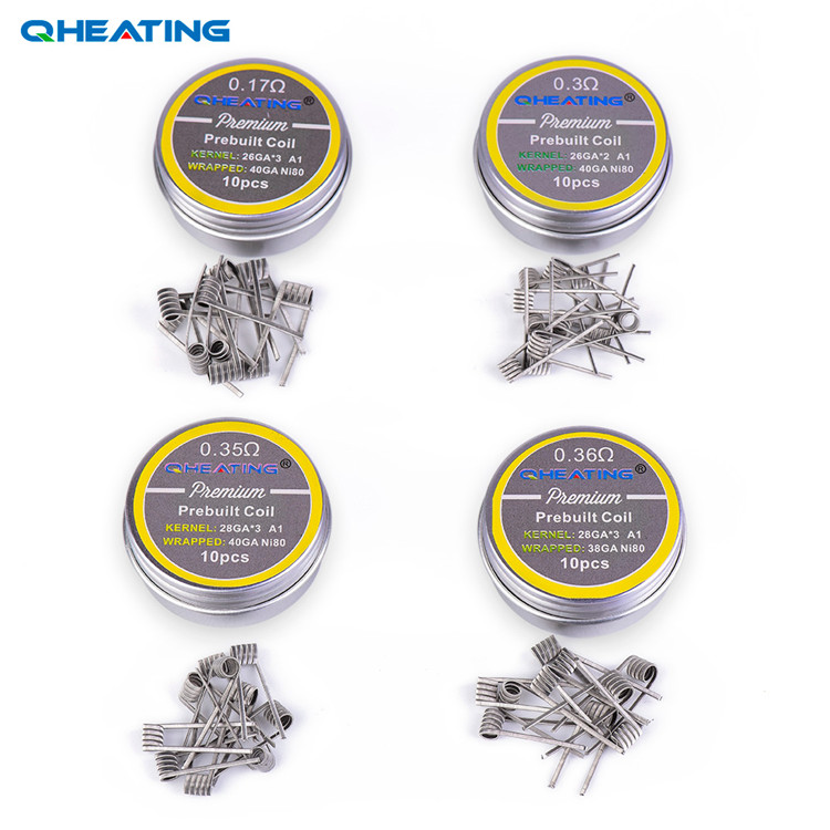 Предварительно собранные катушки nichrome rda катушка вейпа ni80 clapton катушка сплавленная проволока clapton в катушке