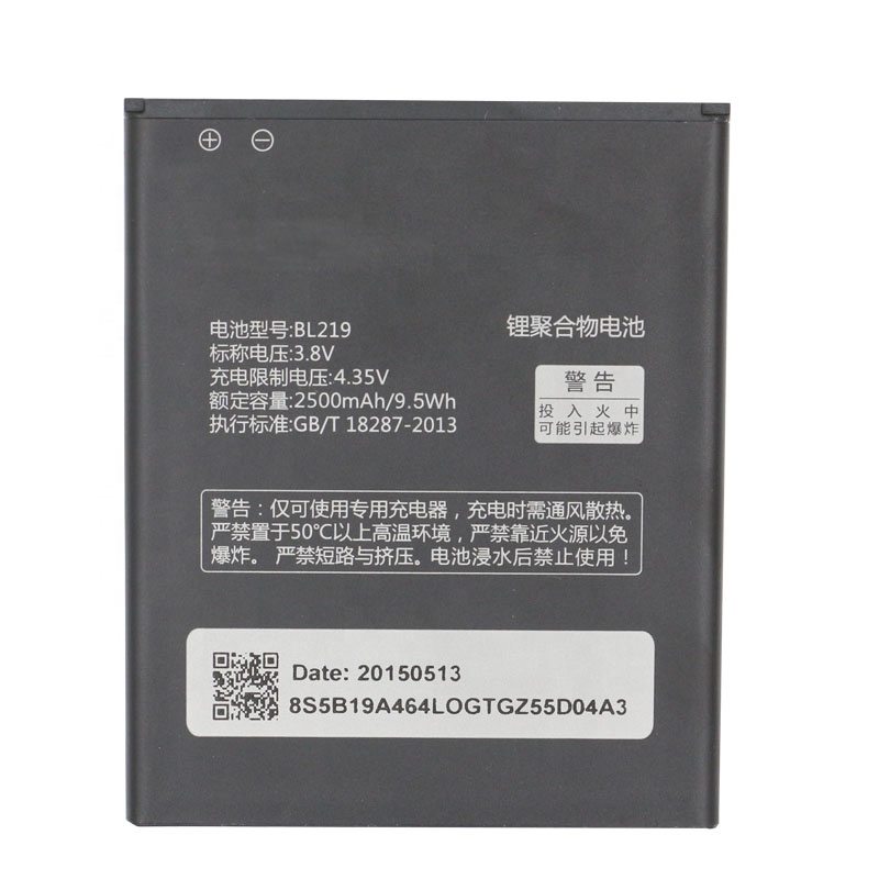 Китайский производитель батареи мобильного телефона BL219 для Lenovo S810T 2500MAH 3,8 V батареи