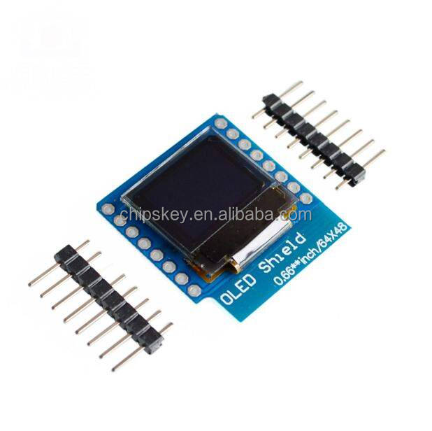 0.66 дюймов OLED щит для wemos D1 мини 64x48 IIC I2C Совместимость