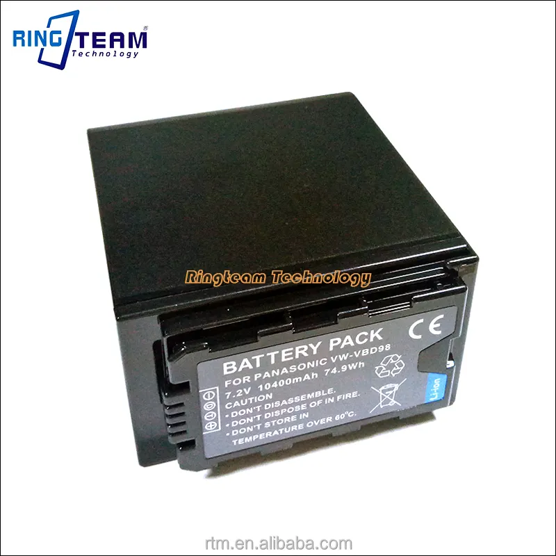 Rechargeable Li-ion Battery VW-VBD98 For Panasonic AG-3DA1 AG-AC8 AG-DVC30 AG-DVX100