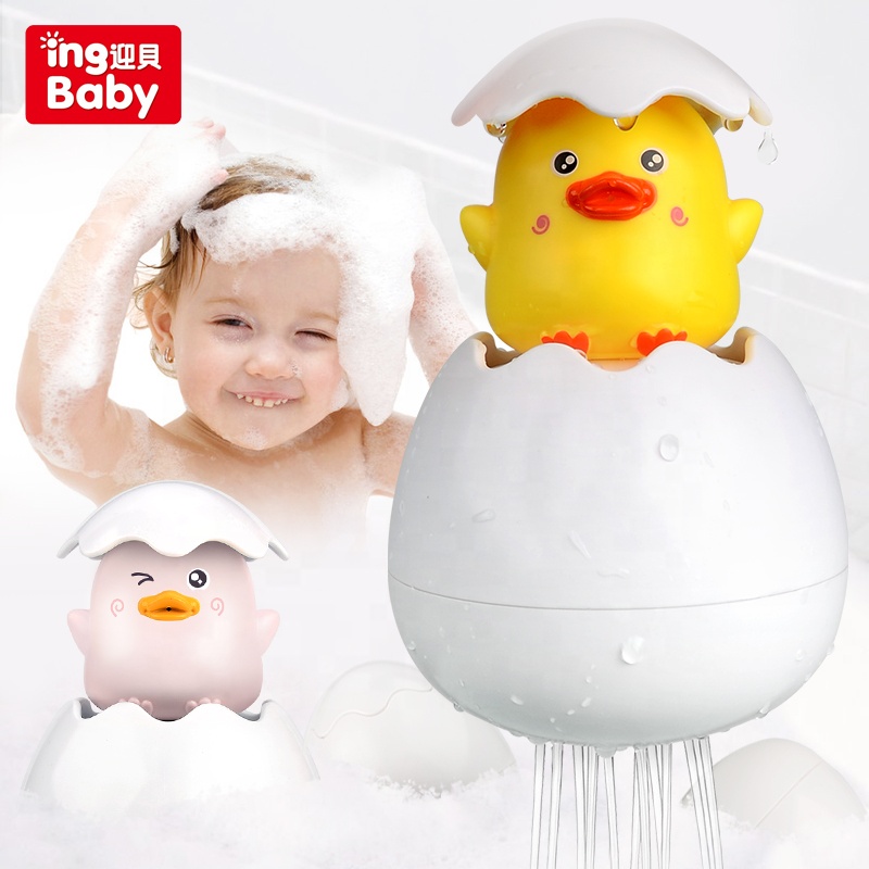 Ingbaby водная игра душ желтая розовая утка черный пингвин Распыление воды яйцо пляжные игрушки Наборы игрушек для ванной