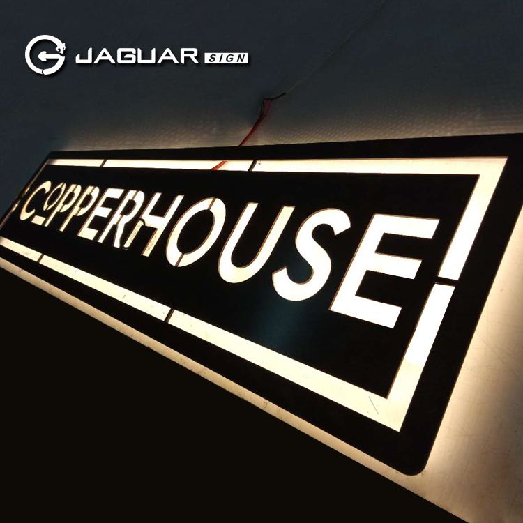 Manufacturer custom indoor decoration backlit sign stainless steel sign board