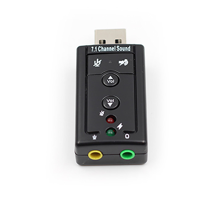 Оптовая продажа, внешняя звуковая карта usb 2,0 до 3,5 мм, 7,1 каналов, 3d