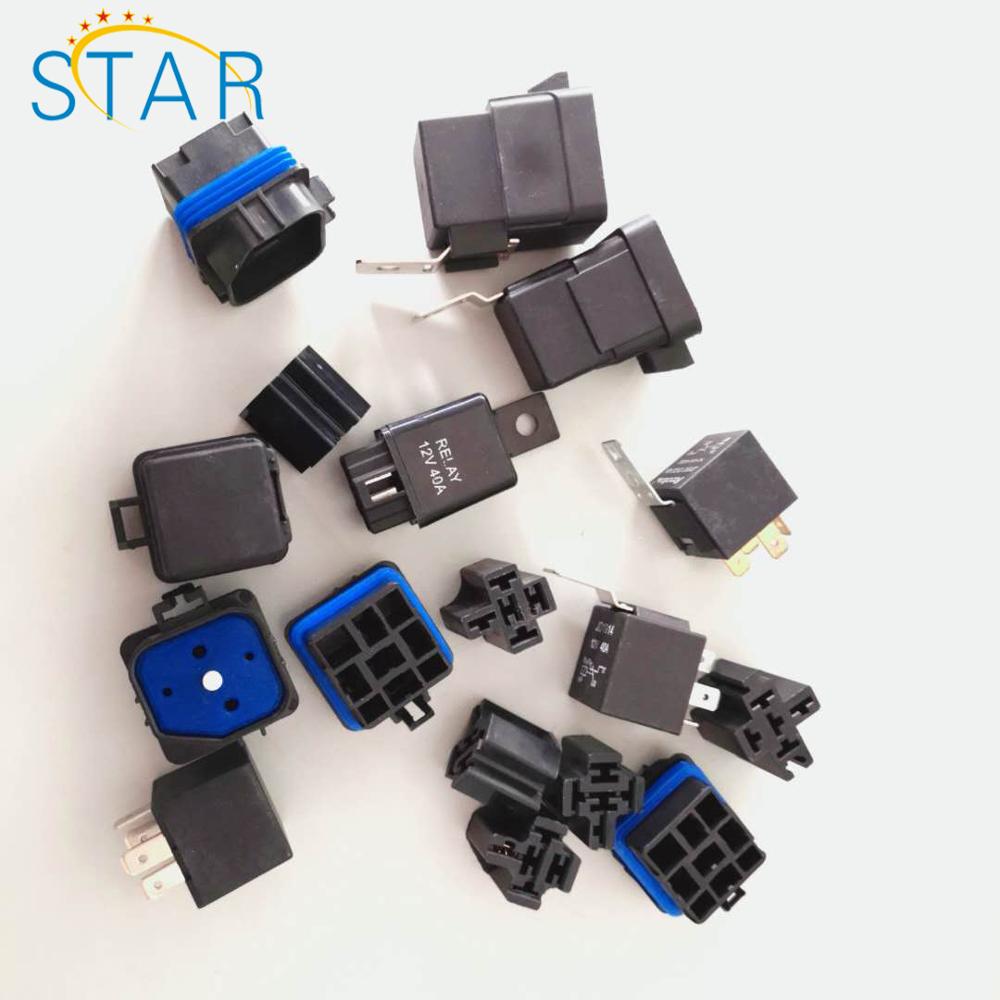 Авто 4 Pin 5 Pin 12V 40A/50A водонепроницаемое Универсальное автомобильное реле с гнездом