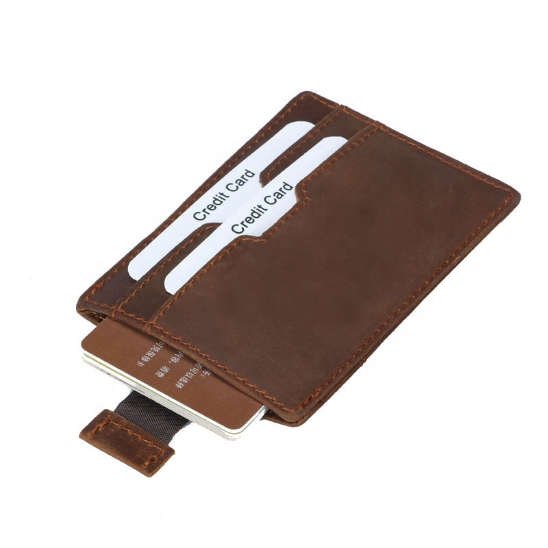 Top Grain Cow Leather Business Card Holder Leather Card Holder