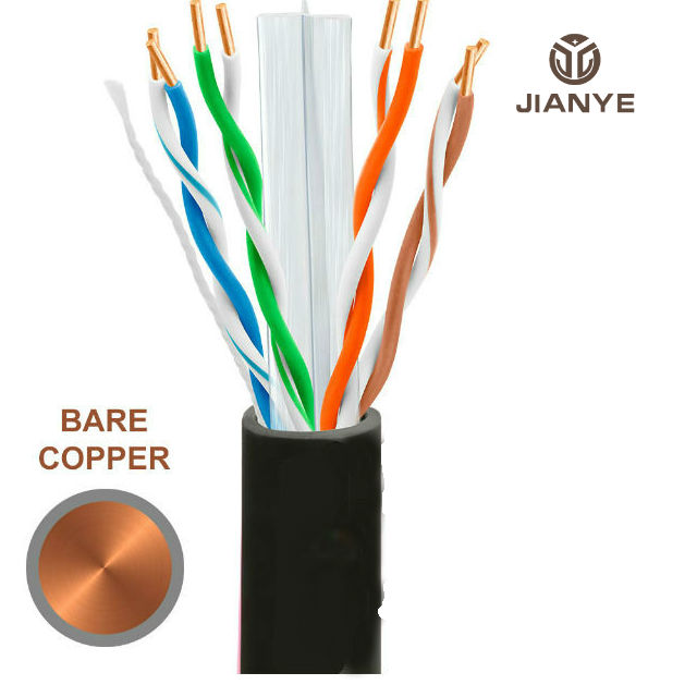 Сетевой кабель UTP Cat6, 4 пары твердых проводов, внутренний кабель Lan/Интернет/Ethernet из ПВХ и LSZH