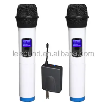 Double UHF handheld Karaoke universal wireless microphone with receiver LS-202B