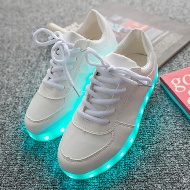 Ebay best selling led canvas, kids led shoes with 7 colors, new year gift shoes women with LED lights
