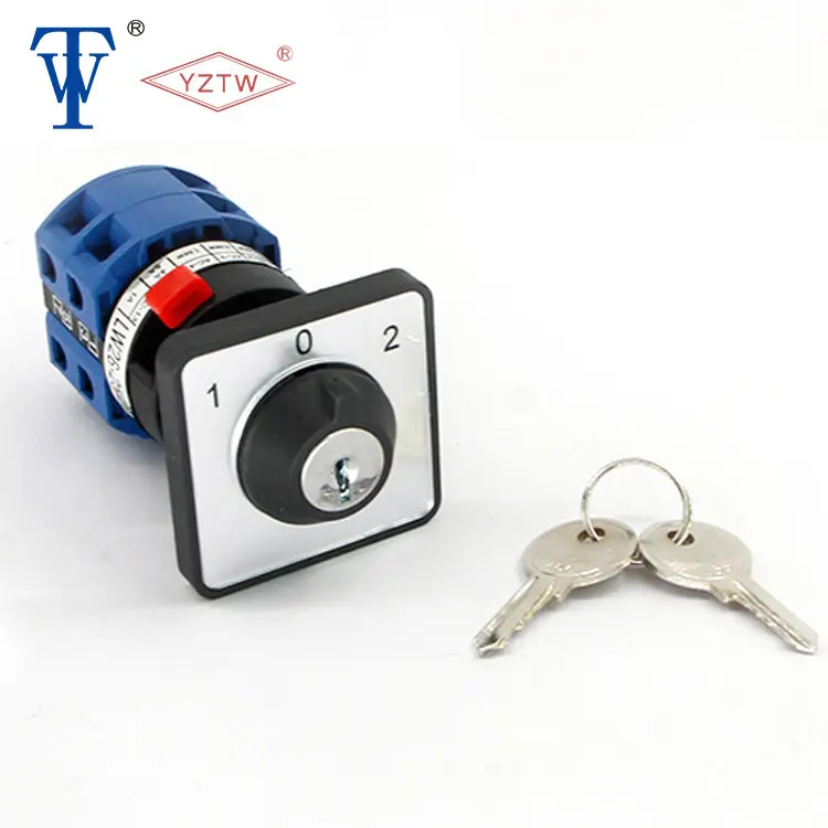 YZTW LW26 25A 2Y Cam Rotary Switch With Key Lock