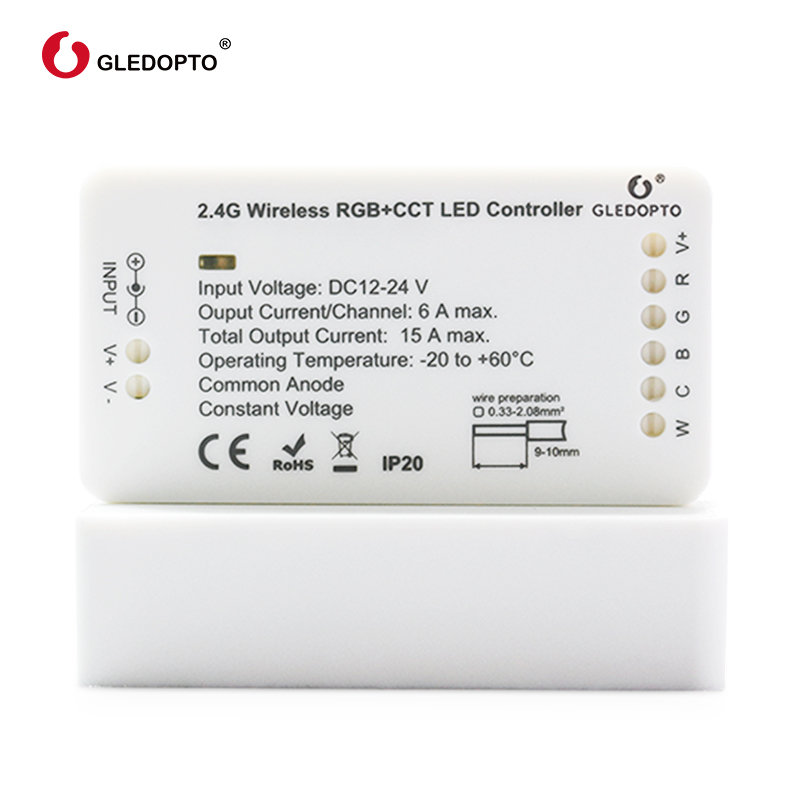 Светодиодный контроллер gledopto 1ID/2ID rgb + cct, ZIGBEE ZLL, DC12-24V, контроллер полосы света, работает с управлением echo plus smart app