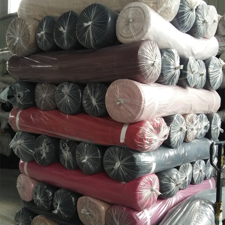 good quality cheap stock lot solid wool tweed fabric