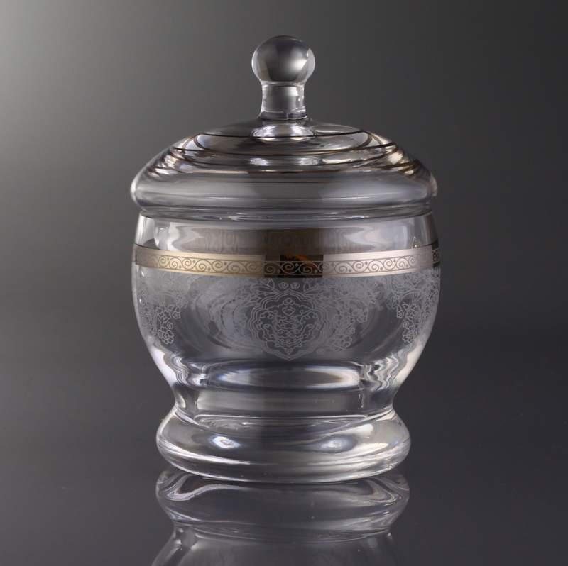 Сахарница 1551 (1 шт.), декор: Rumeysa, цвет: Платиновый