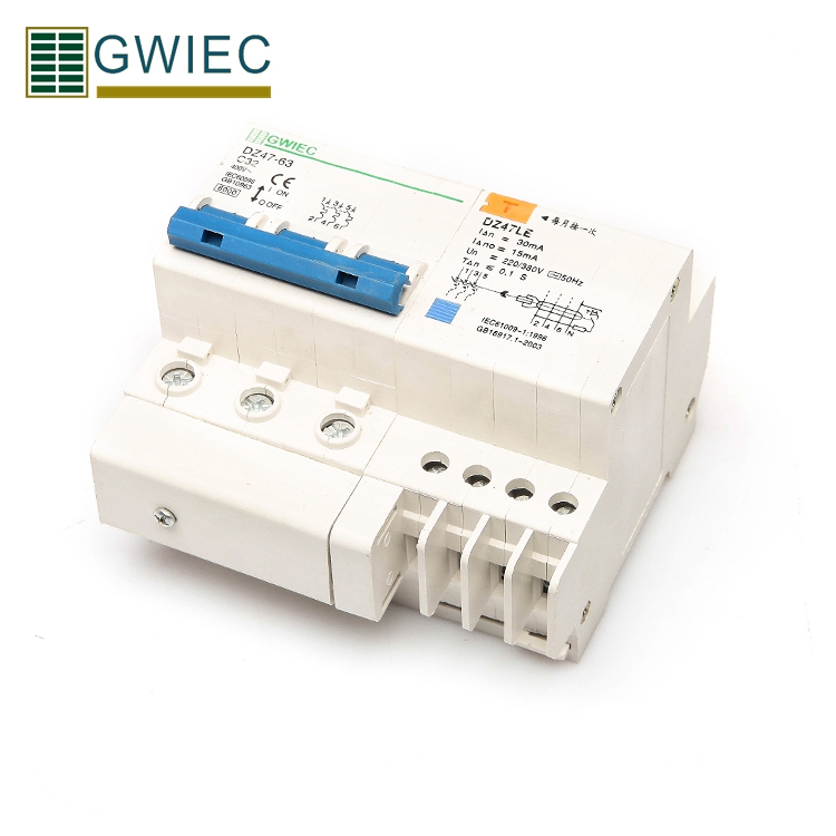 GWIEC Wenzhou низкая цена Rccb 1P + N 2P 3P 3P + N 4P автоматический выключатель Rcbo 25A