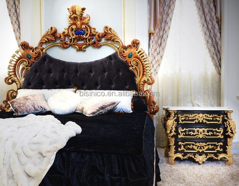Французский роскошный дизайн Rococo, мебель для спальни, ночная тумбочка, стол с золотым резным деревянным комодом, прикроватный столик