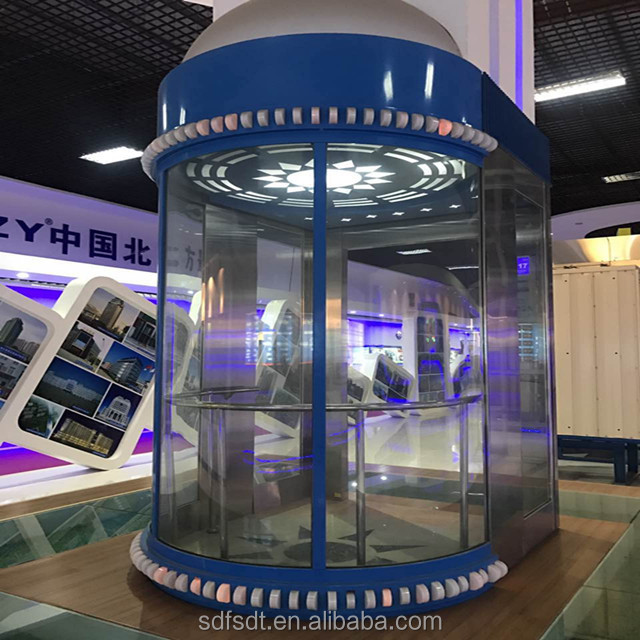 passenger elevator with round or square glass