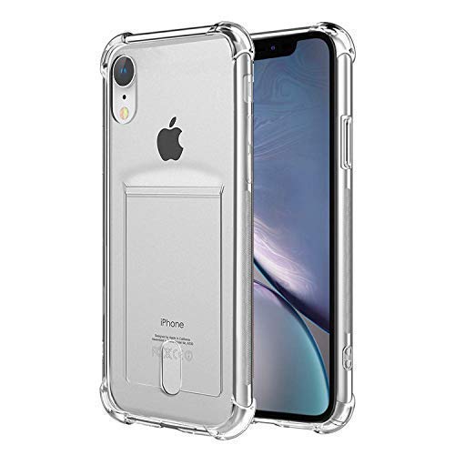Прозрачный прозрачный чехол из ТПУ с карманом для iPhone 7 8 Plus X XS XR 11 Pro 12 Max, держатель для кредитных карт, чехол для телефона