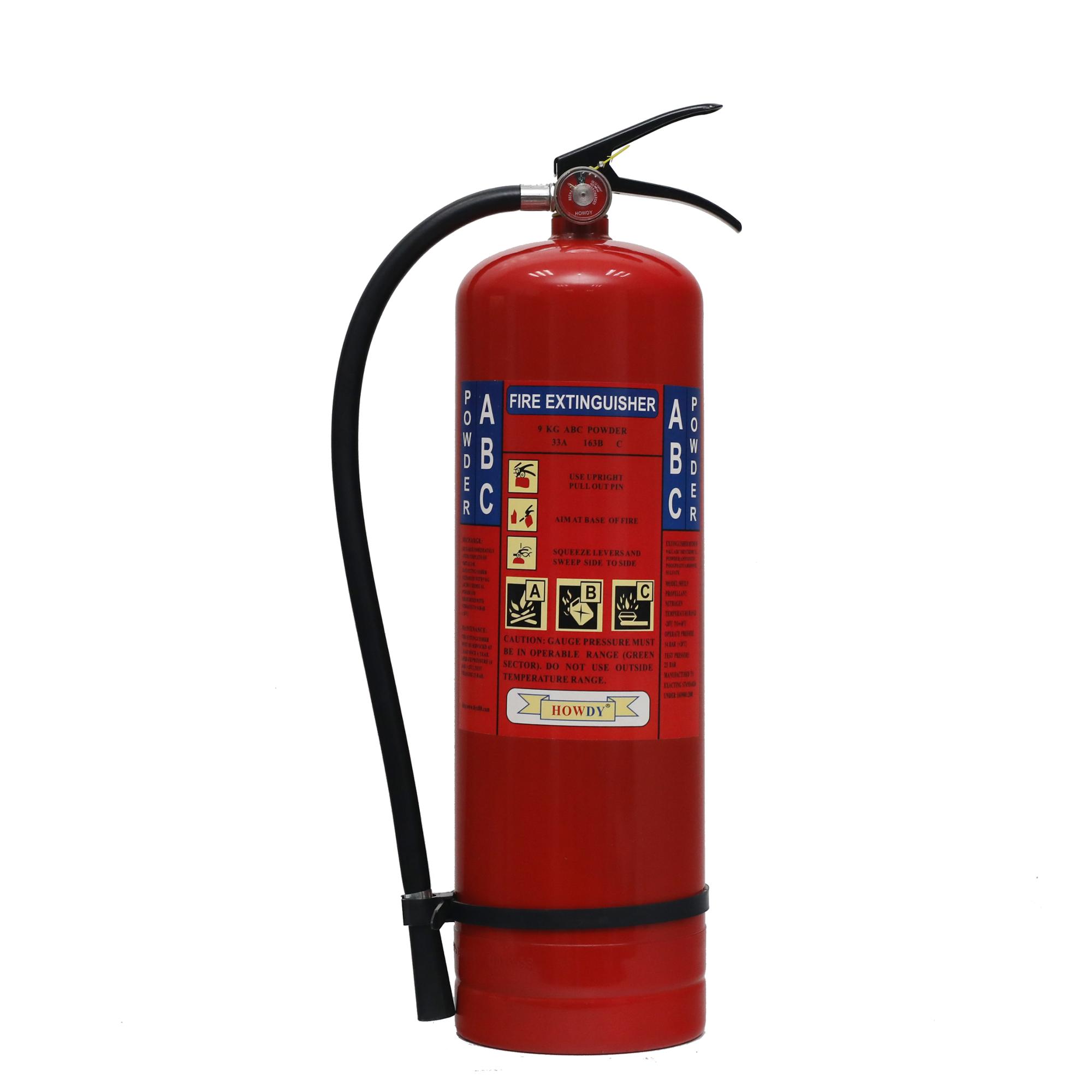 Howdy good quality 9kg dcp ABC dry chemical powder fire extinguisher