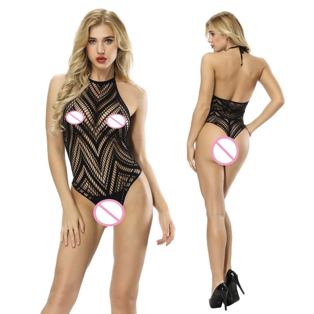 Женское цельное белье ажурный Тедди Bodystocking Mesh сорочка, платье-рубашка Babydoll Bodysuits