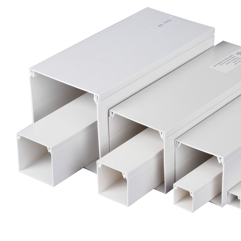Hot sales factory directly supply PVC Trunking PVC cable conduct cable channel 10*10 16*16 20*10 25*16 with adhesive tape