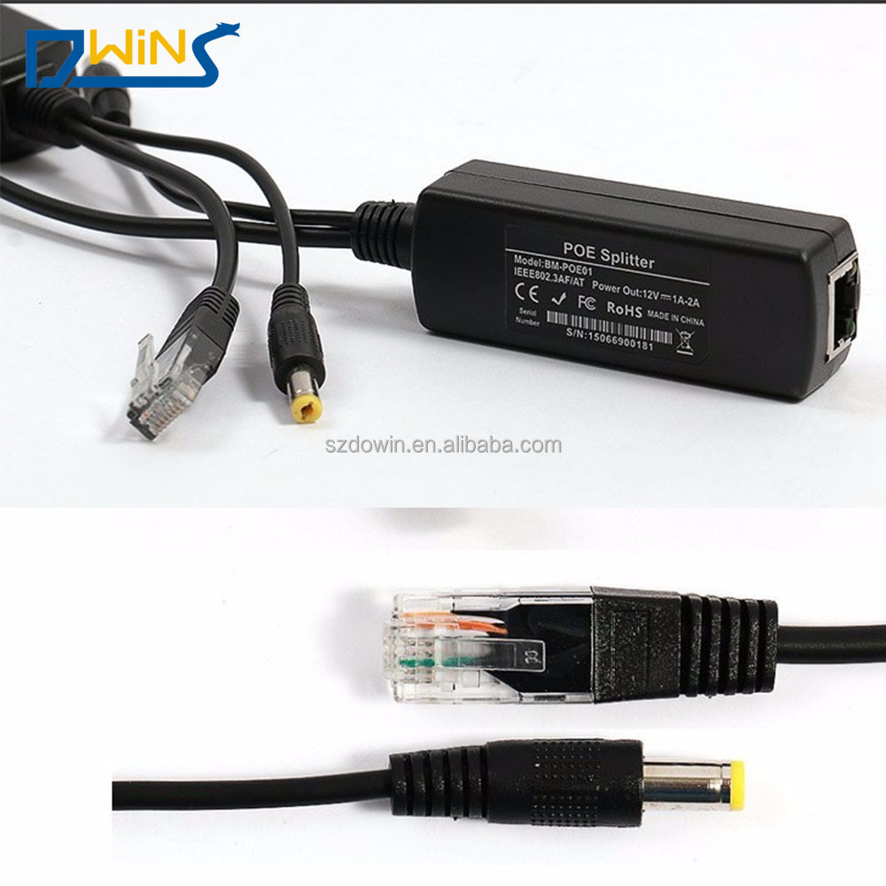 IEEE 802.3af стандарт & 5V 2A выходная мощность 10/100 м PoE разветвитель Micro USB разъем питания через Ethernet для IP камера