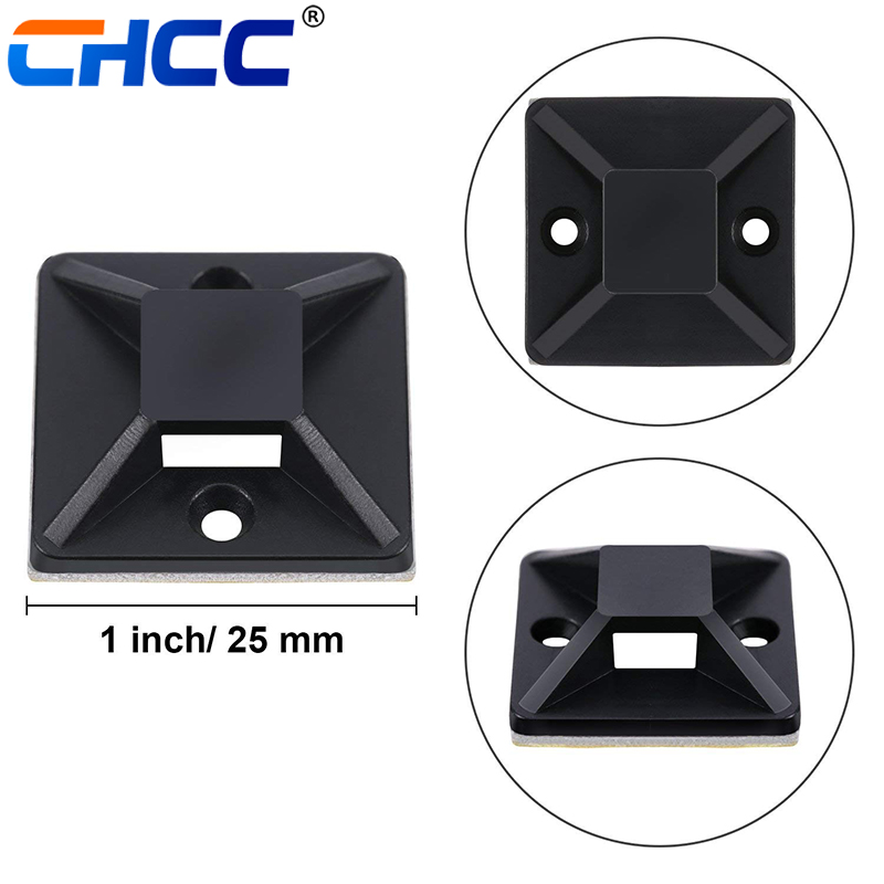 30mmx30mm Mounting Nylon Cable Tie Mounts