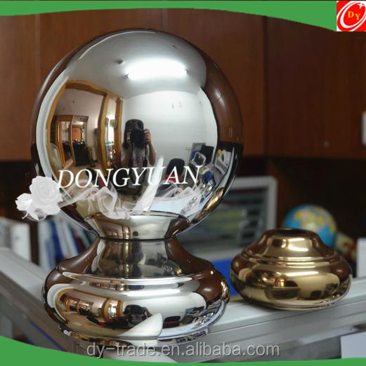 Stainless steel handrail ball with down cover, stainless steel stair fittings
