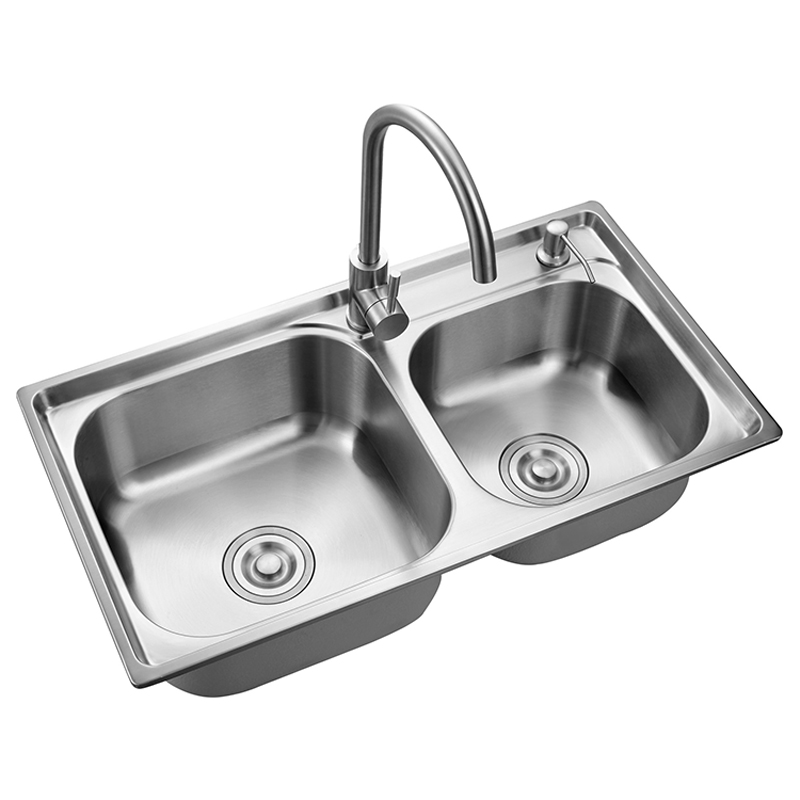 HUICI 304 stainless steel double bowl stainless steel cheap kitchen sink set to accompany the launch