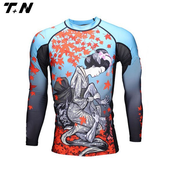 Full sublimation rash guard for running factory