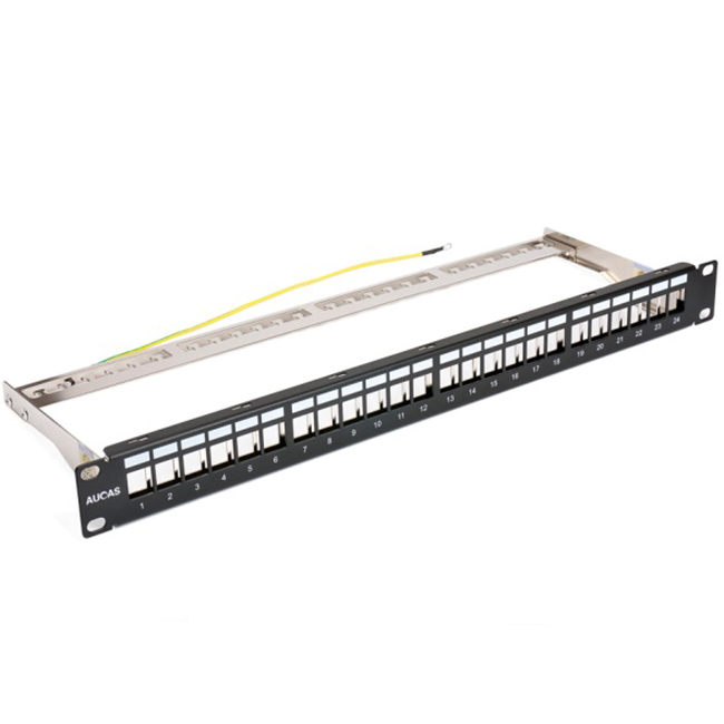 Aucas Cat5e Cat6 Cat7 RJ45 24 порта FTP пустая патч-панель