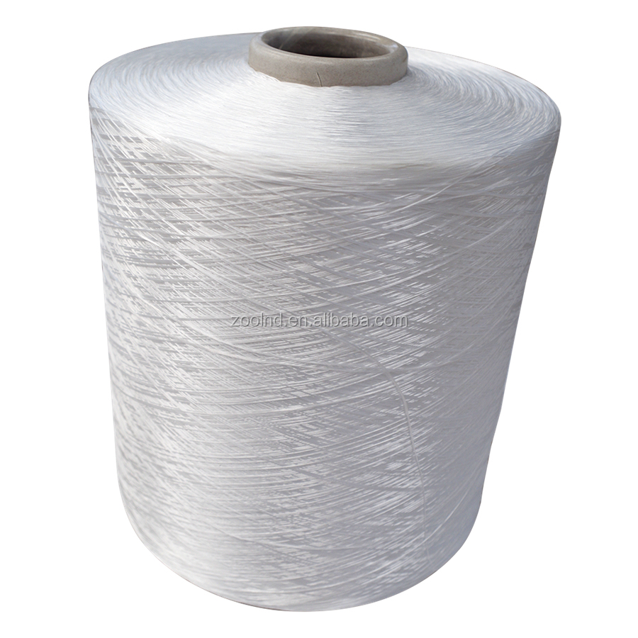 Высокопрочная белая ПП витая пряжа 1200D/60TPM для шитья PP bag