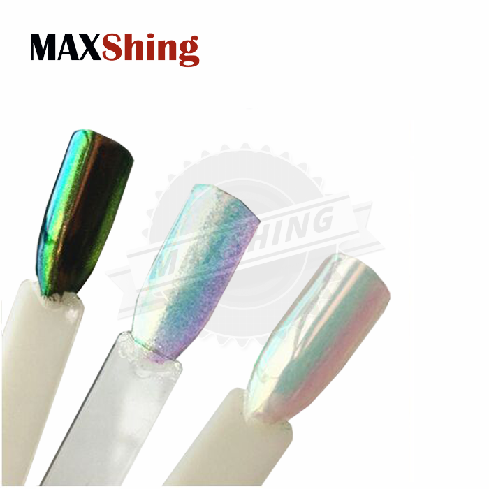 Maxshing новейший пигмент Авроры порошок лазерный эффект пигмент, дизайн ногтей порошок Радуга Блеск хром пигменты