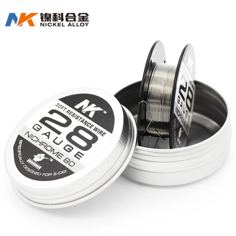 Suzhou NK n80 20 22 24 26 28ga 30 32 34 36ga 38ga 40 42 gauge ni80 nichrome e cigarette resistance wire for vaping