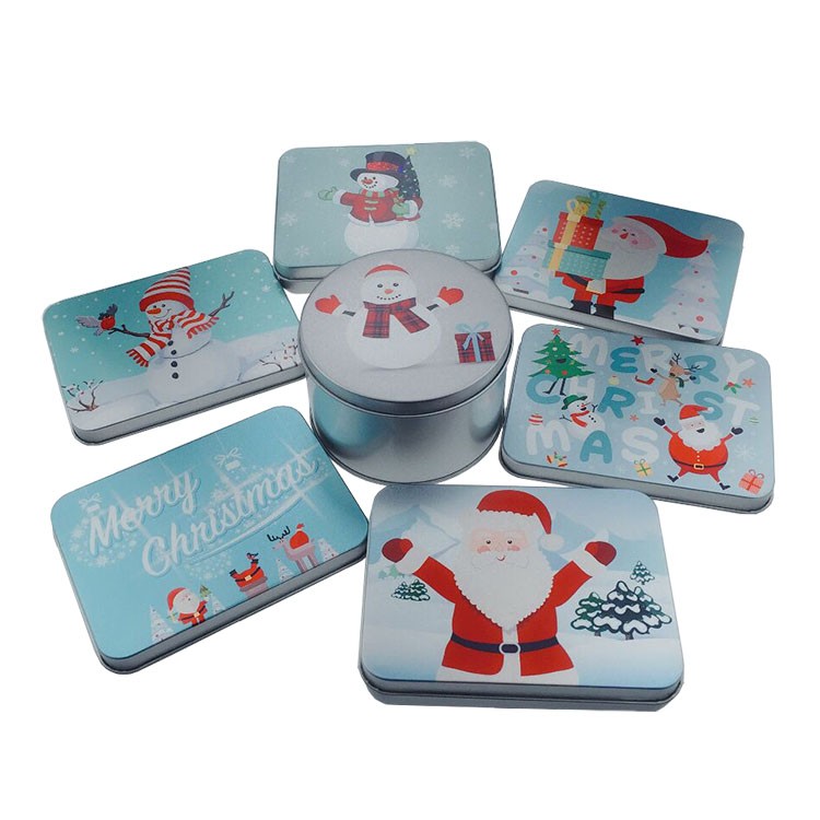Small rectangle metal tin boxes condoms metal box christmas gift tin box115*85*22mm