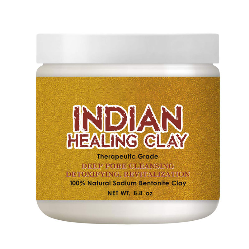 Healing Clay for Body Hair Face Mask Private Label Deep Pore Cleansing Indian Customized Package Crystal Skin Care Product