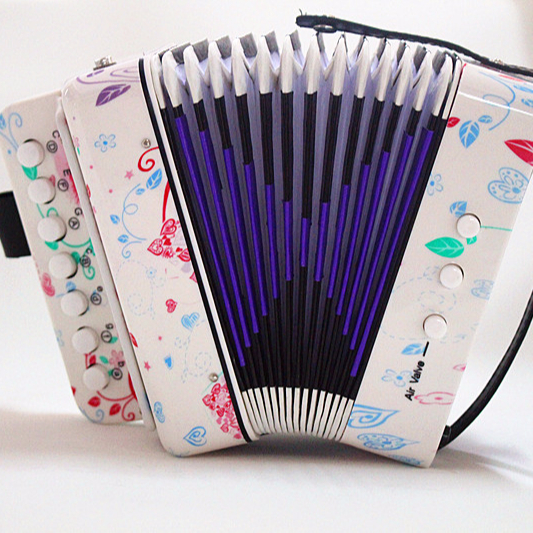 kid 7 key 2 bass high end and colorful plastic piano button toy accordion for sale
