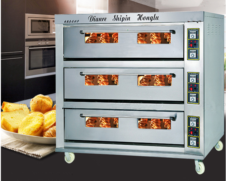 3 Decks 9 Trays Electric Bakery Cake Pastry Big Oven for Baking